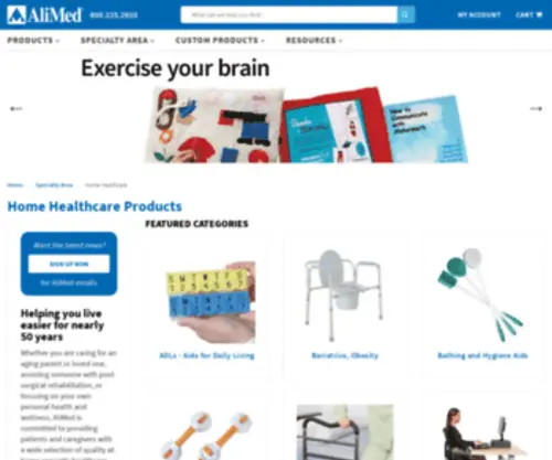 Easierliving.com(Medical Products for Home & Caregiver Resources) Screenshot