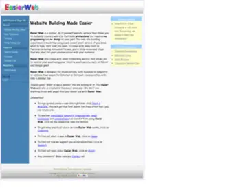 Easierweb.com(Website Building Made Easier) Screenshot