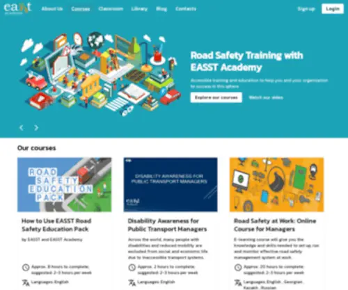 Easstacademy.org(Our online road safety diploma course) Screenshot
