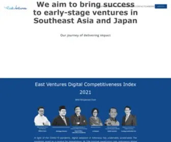 East.vc(East Ventures is an early stage venture capital (VC)) Screenshot
