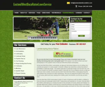 Eastandwestbocaratonlawnservice.com(Landscaping Company in East and West Boca Raton) Screenshot