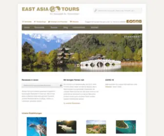 Eastasiatours.de(Spezialanbieter von Reisen und Urlaub in Asien) Screenshot