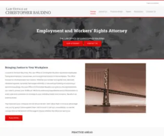 Eastbayemploymentattorney.com(Law Office of Christopher Baudino) Screenshot