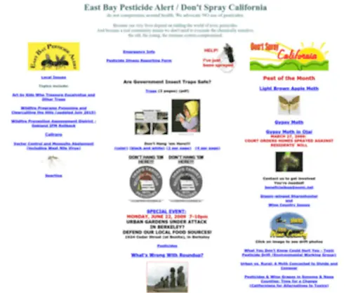 Eastbaypesticidealert.org(EBPA) Screenshot