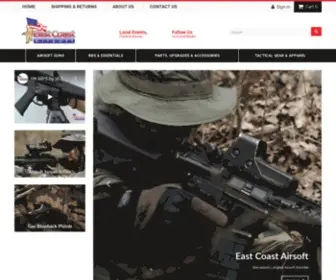 Eastcoastairsoft.com(Airsoft Rifles and Airsoft Guns for Sale) Screenshot