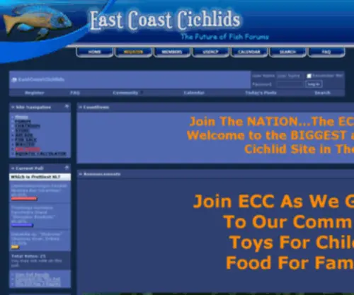 Eastcoastcichlids.org(Eastcoastcichlids) Screenshot