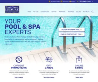 Eastcoastleisure.com(Pool Company) Screenshot