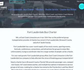 Eastcoastlimofortlauderdale.com(Fort Lauderdale Bus Charter) Screenshot