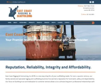 Eastcoastrigging.com(East Coast Scaffolding) Screenshot