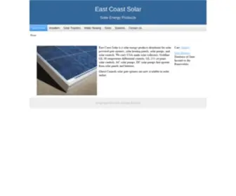 Eastcoastsolarsystems.com(East Coast Solar Products) Screenshot