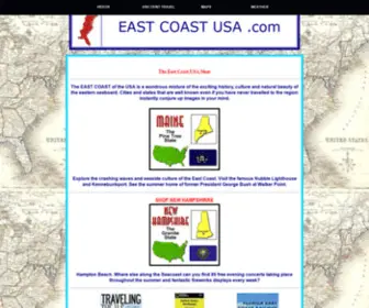 Eastcoastusa.com(EAST COAST USA from Maine to Florida) Screenshot