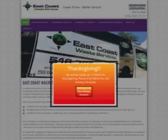 Eastcoastwasteservices.com(Providing rubbish removal service to Nassau county in Long Island) Screenshot