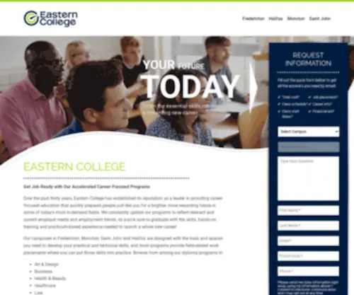 Eastcollege.ca(EASTERN COLLEGE) Screenshot