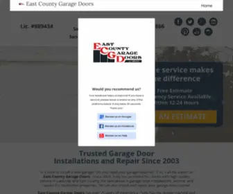 Eastcountygaragedoors.com(East County Garage Doors) Screenshot