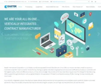 Eastekinternational.com(Eastek International Corporation Contract Manufacturer) Screenshot