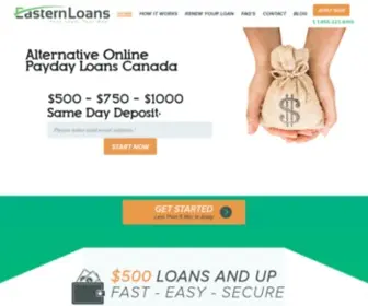 Easternloans.com(Online Canada Loans) Screenshot
