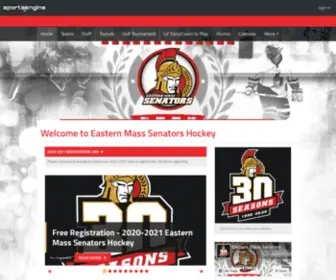 Easternmasshockey.com(Eastern MA Senators) Screenshot