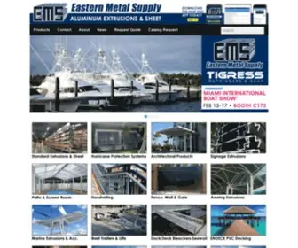 Easternmetal.com(Value Added Services Distributor of Custom & Standard Aluminum Extrusions & Sheet) Screenshot