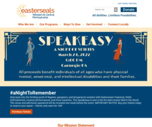 Eastersealscentralpa.org(Easterseals Western and Central Pennsylvania) Screenshot