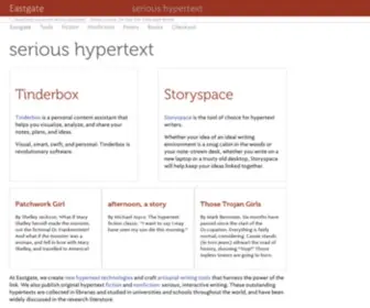 Eastgate.com(Serious hypertext) Screenshot