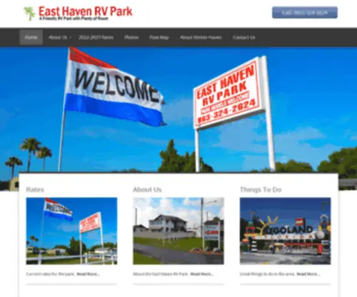 EasthavenrvPark.com(East Haven RV Park) Screenshot