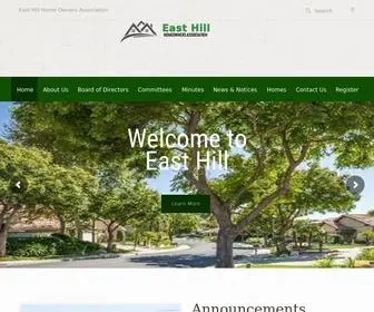 Easthillhoa.org(East Hill Homeowners Association) Screenshot