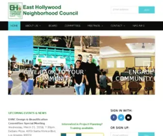 Easthollywood.net(East Hollywood Neighborhood Council) Screenshot