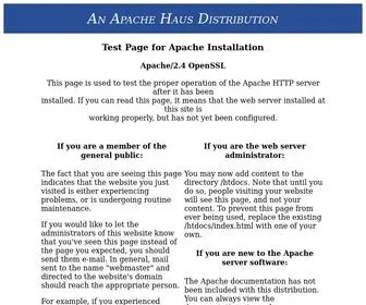 Eastintelligence.com(Test Page for Apache Installation) Screenshot