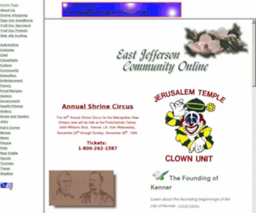Eastjeffersonparish.com(East Jefferson Parish's Exclusive Community Web Site) Screenshot