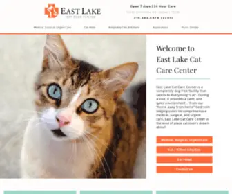 Eastlakecatcarecenter.com(East Lake Cat Care Center) Screenshot