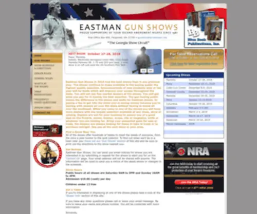 Eastmangunshows.com(Eastman Gun Shows) Screenshot