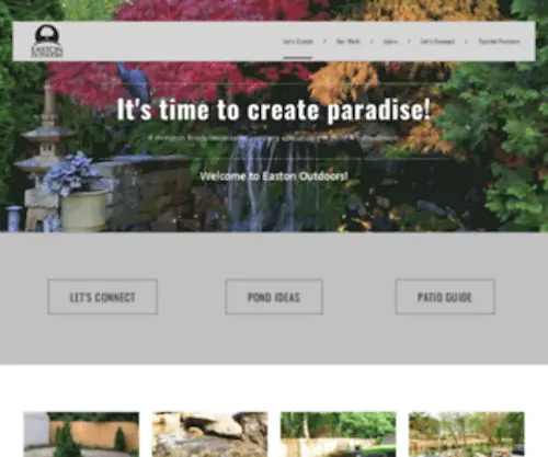 Easton-Outdoors.com(Our landscaping company) Screenshot