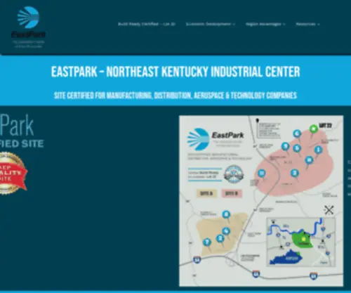 Eastparkky.com(The Industrial Center of East Kentucky) Screenshot