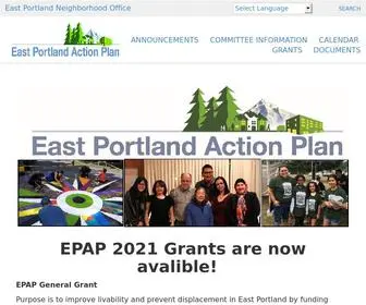 Eastportlandactionplan.org(EPAP) Screenshot