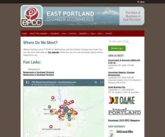 Eastportlandchamberofcommerce.com(Home of the East Portland Chamber of Commerce) Screenshot