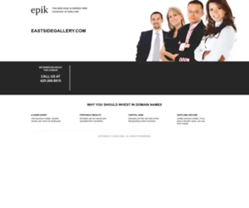 Eastsidegallery.com(Contact with domain owner) Screenshot