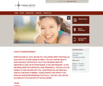 Eastsideobgynftsmith.com(Eastside OB/GYN) Screenshot