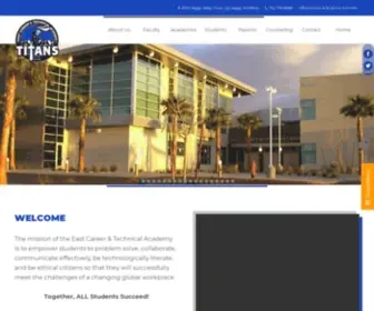 Easttechtitans.com(The mission of the East Career & Technical Academy) Screenshot