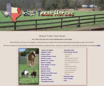 Easttexashorses.com(East Texas Horses For Sale Breeders Ranches Farriers Trainers Boarding) Screenshot