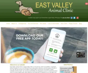 Eastvalleyanimalclinic.com(East Valley Animal Clinic) Screenshot