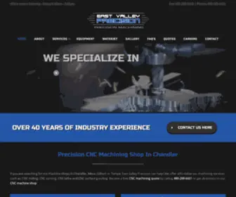 Eastvalleyprecision.com(CNC Machine Shop Chandler) Screenshot