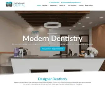 Eastvillagedental.ca(Dentist Calgary) Screenshot