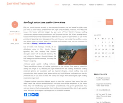 Eastwindtraininghall.com(East Wind Training Hall) Screenshot