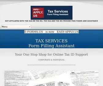 Easy-Apply.us(E-Forms Electronic Form Filling Assistant and Tax Services) Screenshot
