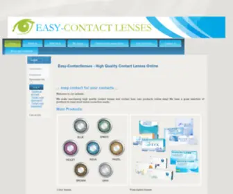 Easy-Contactlenses.com(High Quality Contact Lenses Online) Screenshot