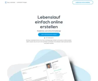 Easy-Lebenslauf.de(Lebenslauf kostenlos und ohne Anmeldung online erstellen) Screenshot