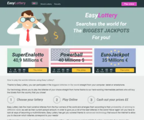 Easy-Lottery.net Screenshot