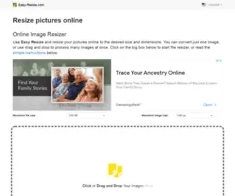 Easy-Resize.com(Resize any Photo) Screenshot