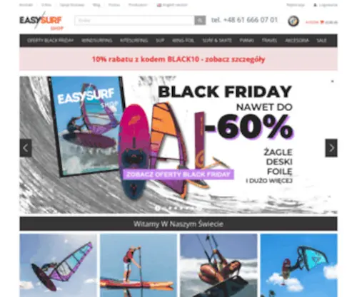Easy-Surfshop.pl(Kitesurfing, Windsurfing, SUP) Screenshot