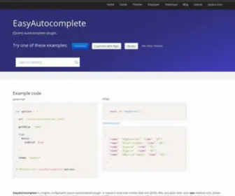 Easyautocomplete.com(JQuery autocomplete plugin) Screenshot